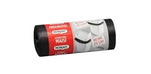 Prügikotid Merkant 25 L mustad 30 tk/rullis HD hind ja info | Prügikotid | kaup24.ee