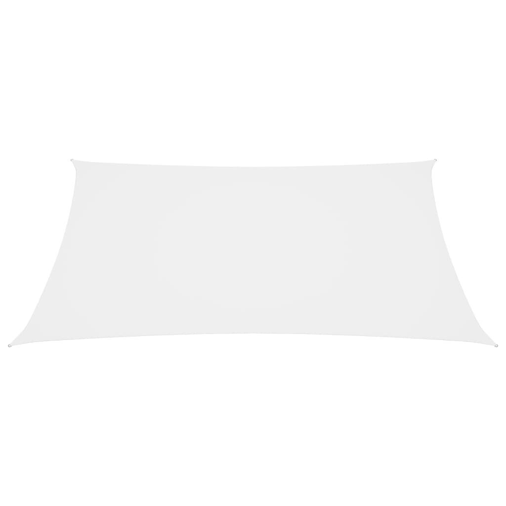 vidaXL oxford-kangast päikesepuri, kandiline, 4 x 4 m, valge цена и информация | Päikesevarjud, markiisid ja alused | kaup24.ee