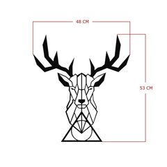Metallist seinadekoratsioon Deer Head hind ja info | Sisustuselemendid | kaup24.ee