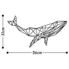 Металлическое украшение на стену Whale цена и информация | Детали интерьера | kaup24.ee