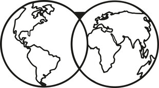 Металлическое украшение на стену World Map цена и информация | Детали интерьера | kaup24.ee