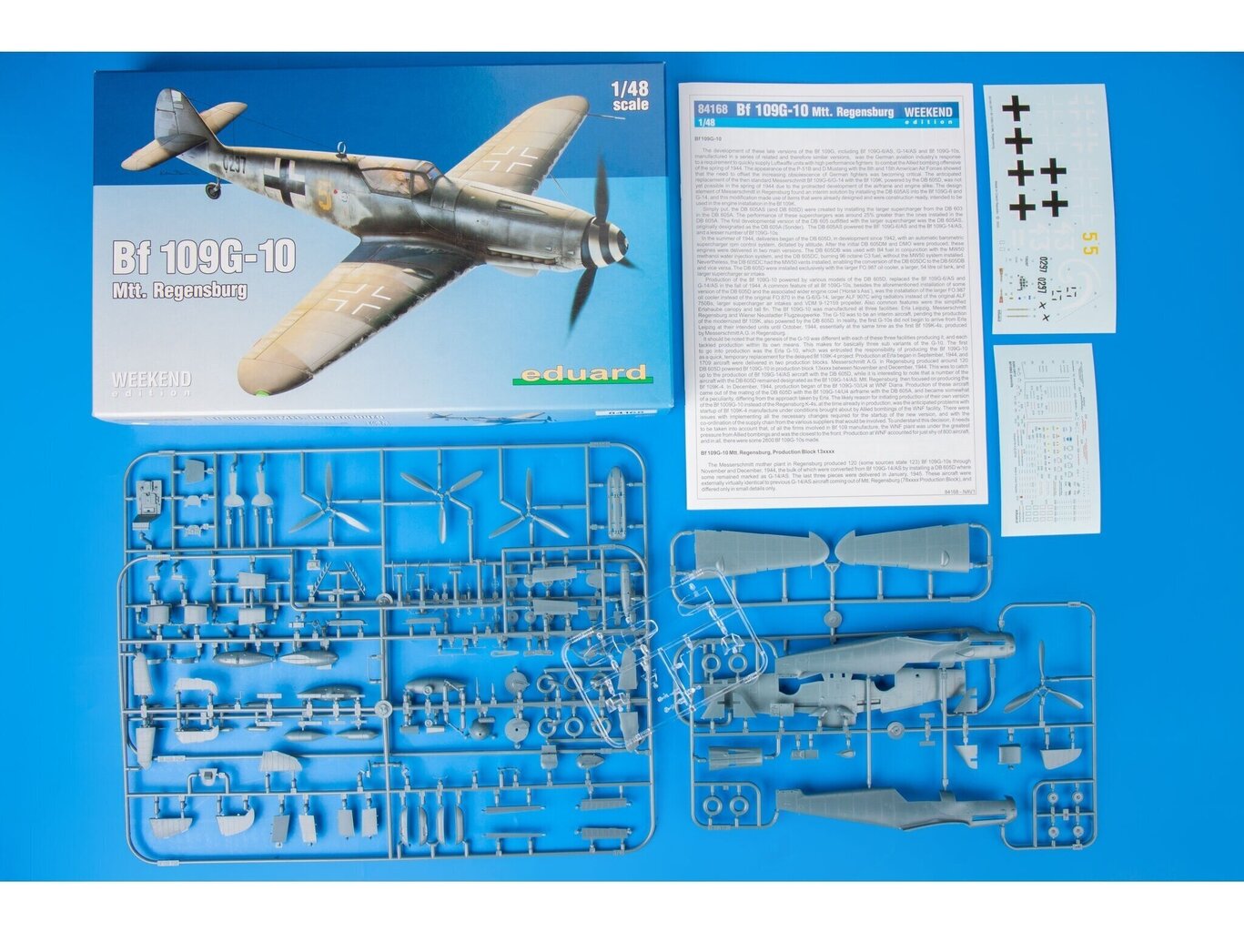 Eduard - Bf-109G-10 Mtt. Regensburg, Weekend Edition, 1/48, 84168 hind ja info | Klotsid ja konstruktorid | kaup24.ee