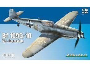 Сборная пластиковая модель начинающему моделисту Eduard - Bf-109G-10 Mtt. Regensburg, Weekend Edition, 1/48, 84168 цена и информация | Конструкторы и кубики | kaup24.ee
