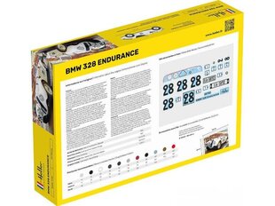 Сборная пластиковая модель начинающему моделисту Heller - BMW 328 Endurance Starter Set, 1/24, 56782 цена и информация | Конструкторы и кубики | kaup24.ee