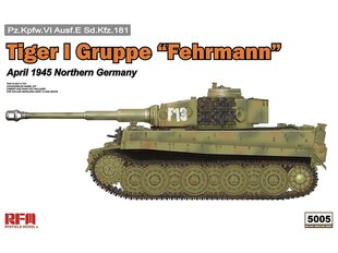 Rye Field Model - Tiger I Gruppe "Fehrmann" April 1945 Northern Germany, 1/35, RFM-5005 hind ja info | Klotsid ja konstruktorid | kaup24.ee