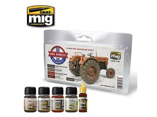 AMMO MIG - CIVIL VEHICLES WEATHERING SET. AMIG7145 hind ja info | Kunstitarbed, voolimise tarvikud | kaup24.ee