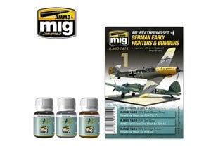 Набор для мытья и определения линий панелей AMMO MIG - GERMAN EARLY FIGHTERS AND BOMBERS AMIG7414 цена и информация | Принадлежности для рисования, лепки | kaup24.ee