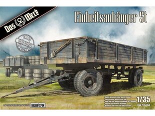 Пластиковая сборная модель Das Werk - Einheitsanhänger 5t, 1/35, 35006 цена и информация | Конструкторы и кубики | kaup24.ee