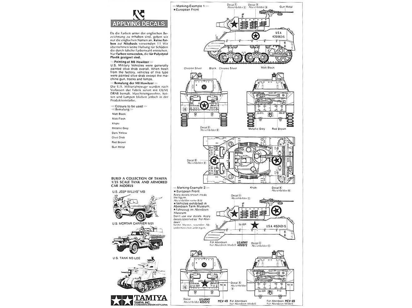 Tamiya - U.S. Howitzer Motor Carriage M8 "Awaiting Orders" Set (w/3 figures), 1/35, 35312 цена и информация | Klotsid ja konstruktorid | kaup24.ee