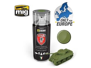 TITANS HOBBY - MILITARY GREEN MATT PRIMER (teraga krunt) 400ml, 108 цена и информация | Принадлежности для рисования, лепки | kaup24.ee