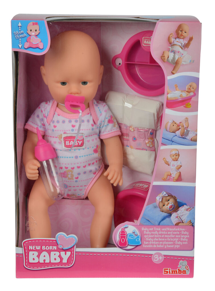 Nukk New Born Baby, 38 cm hind ja info | Tüdrukute mänguasjad | kaup24.ee