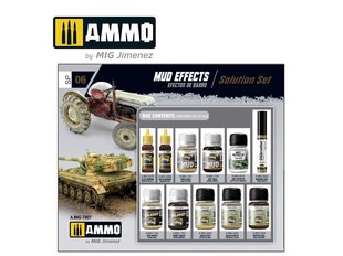 AMMO MIG - MUD EFFECTS. SOLUTION SET. AMIG7807 цена и информация | Принадлежности для рисования, лепки | kaup24.ee