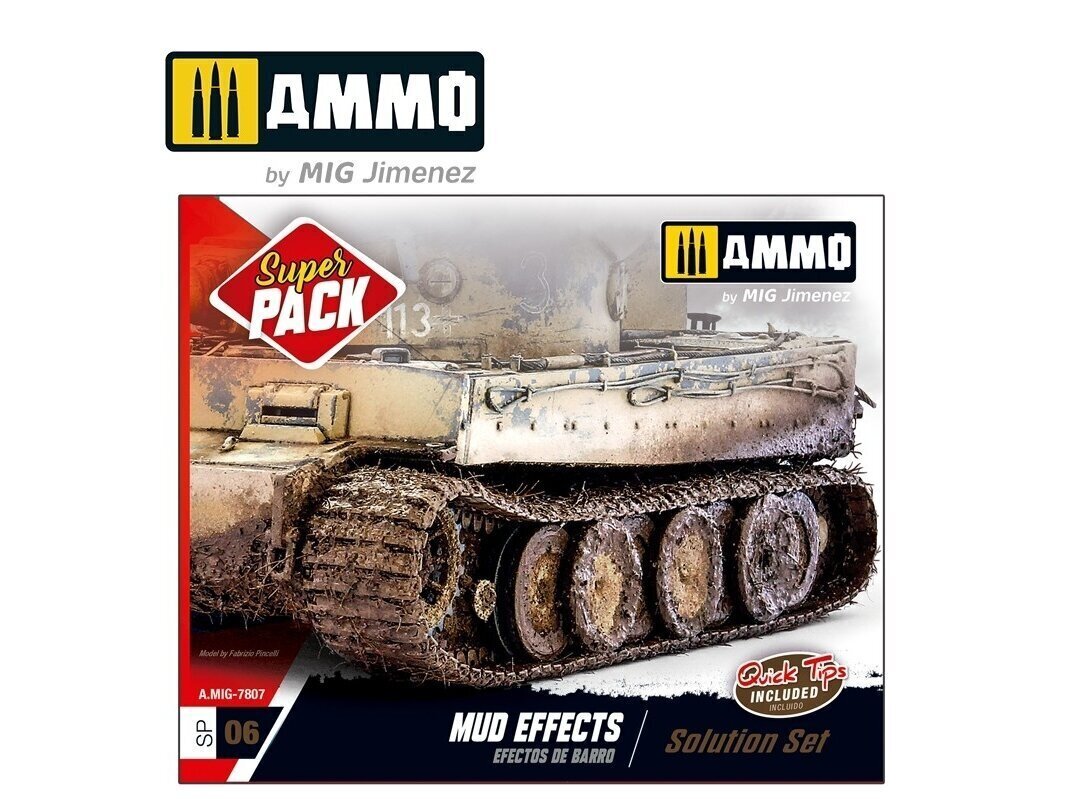 AMMO MIG - MUD EFFECTS. SOLUTION SET. AMIG7807 hind ja info | Kunstitarbed, voolimise tarvikud | kaup24.ee