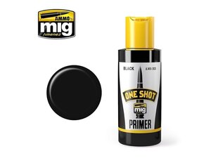 Грунтовка Ammo mig - one shot primer, чёрный цвет, 60 мл, 2023 цена и информация | Принадлежности для рисования, лепки | kaup24.ee