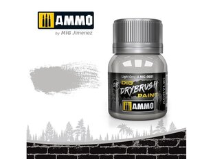 Акриловая краска AMMO MIG - DRYBRUSH Light Grey, 40 мл, 0601 цена и информация | Принадлежности для рисования, лепки | kaup24.ee