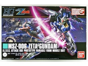 Bandai - HGUC MSZ-006 Zeta Gundam, 1/144, 55611 hind ja info | Klotsid ja konstruktorid | kaup24.ee