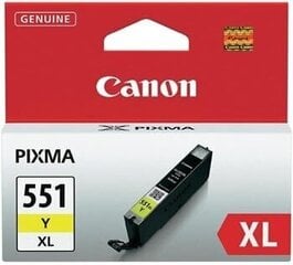 Чернильный картридж CANON CLI-551y XL, желтый цена и информация | Картриджи для струйных принтеров | kaup24.ee