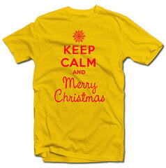 Мужская футболка "Keep calm Merry Christmas" цена и информация | Оригинальные футболки | kaup24.ee