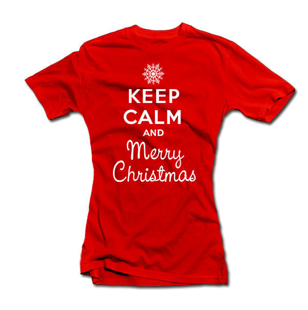 Naiste T-särk Keep calm Merry Christmas цена и информация |  Originaalsed T-särgid | kaup24.ee