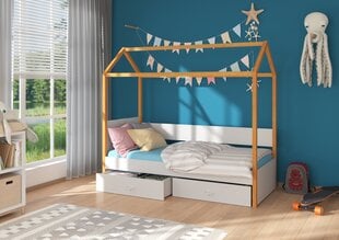 Voodi ADRK Furniture Otello 80x180 cm, hall/pruun цена и информация | Детские кровати | kaup24.ee