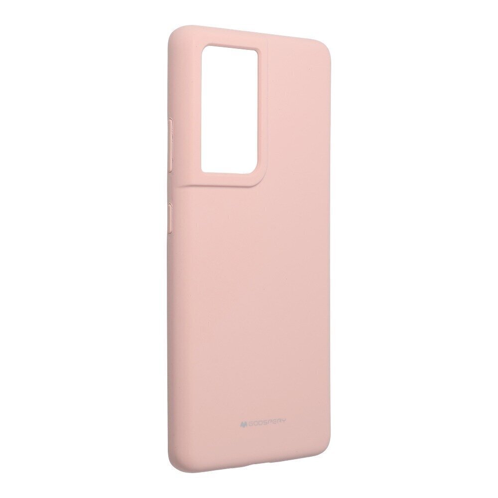 Telefoniümbris Mercury sobib Samsung Galaxy S21 Ultra, silikoon, roosa hind ja info | Telefoni kaaned, ümbrised | kaup24.ee