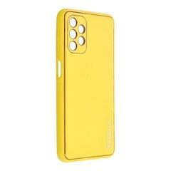 Telefoniümbris Forcell LEATHER sobib Samsung Galaxy A32 5G, kollane hind ja info | Telefoni kaaned, ümbrised | kaup24.ee