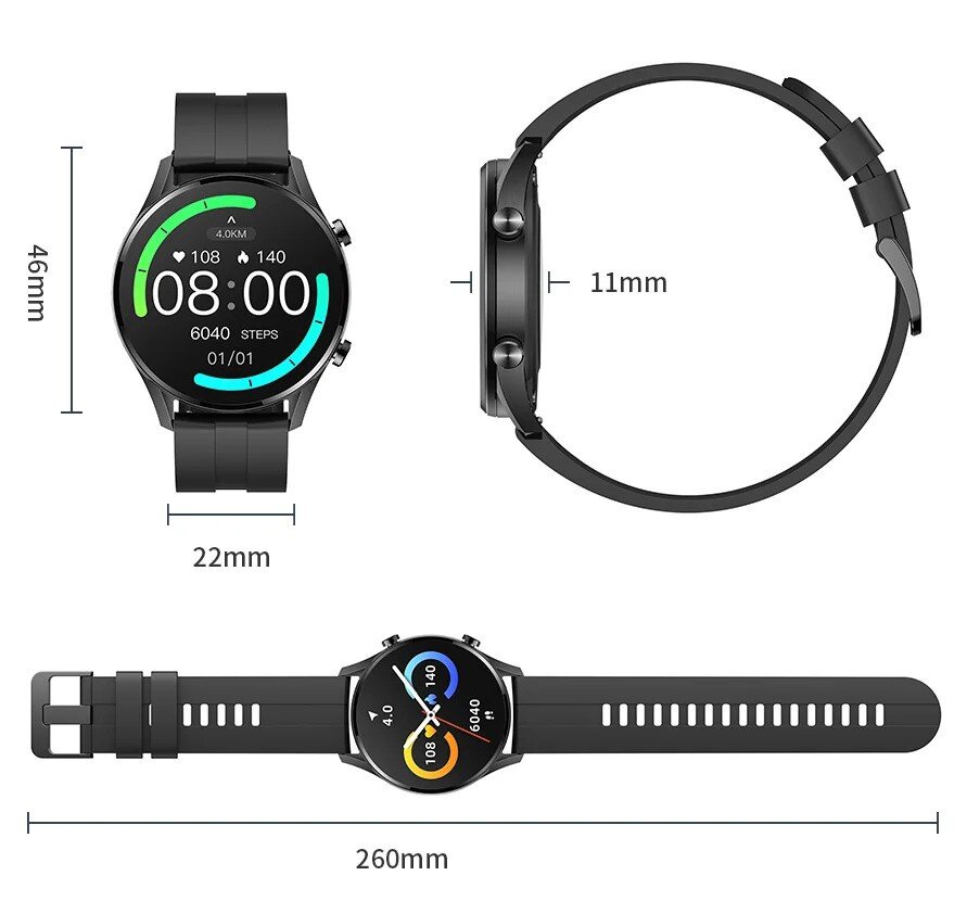 Nutikell Xiaomi Imilab W12, Black hind ja info | Nutikellad (smartwatch) | kaup24.ee