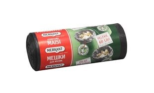 Мешки для мусора Merkant 60л серые 10 шт. LD цена и информация | Мусорные пакеты | kaup24.ee