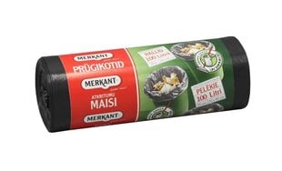 Prügikotid Merkant 100 L hall 10 tk/rullis LD hind ja info | Prügikotid | kaup24.ee