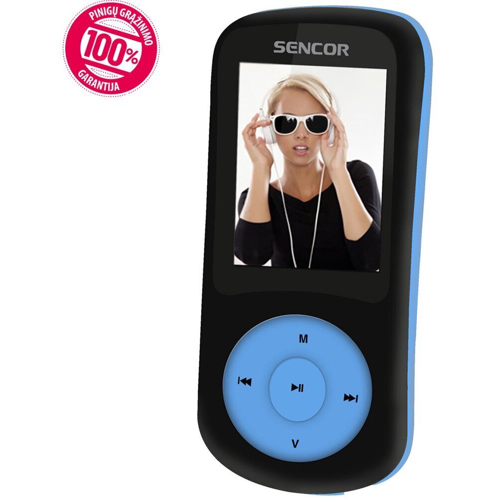 MP3-mängija Sencor SFP 5870 BBU 8GB, must/sinine цена и информация | MP3-mängijad, MP4-mängijad | kaup24.ee