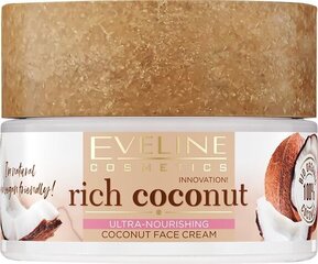 Toitev näokreem Eveline Rich Coconut, 50 ml цена и информация | Кремы для лица | kaup24.ee