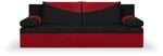 Трехместный диван Bellezza Polo, черный/красный