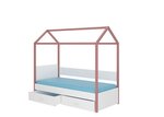 Кровать ADRK Furniture Otello 80x180 см, розовая/белая
