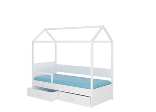 Voodi ADRK Furniture Otello 80x180 cm küljepiirdega, valge цена и информация | Детские кровати | kaup24.ee