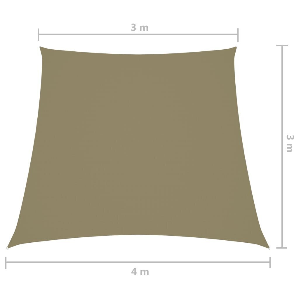 Päikesevari, 3/4x3 m, beež цена и информация | Päikesevarjud, markiisid ja alused | kaup24.ee