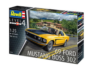 Revell - 1969 Boss 302 Mustang, 1/25, 07025 цена и информация | Конструкторы и кубики | kaup24.ee