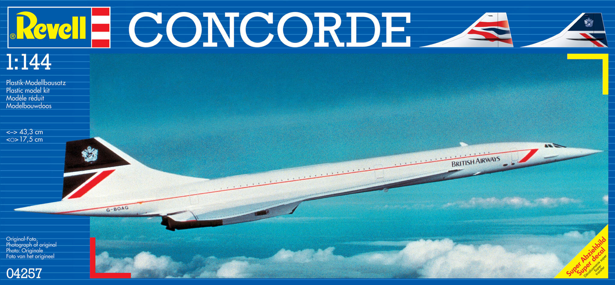 Revell - Concorde "British Airways", 1/144, 04257 hind ja info | Klotsid ja konstruktorid | kaup24.ee