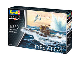 Revell - German Submarine Type VII C/41, 1/350, 05154 hind ja info | Klotsid ja konstruktorid | kaup24.ee