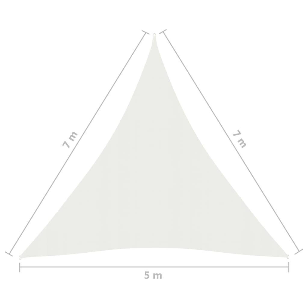 Päikesevari, valge, 5x7x7m, HDPE, 160g / m² цена и информация | Päikesevarjud, markiisid ja alused | kaup24.ee