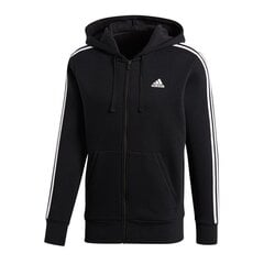 Мужской джемпер Adidas Essentials 3-Stripes FZ M B47368, черный цена и информация | Мужские толстовки | kaup24.ee