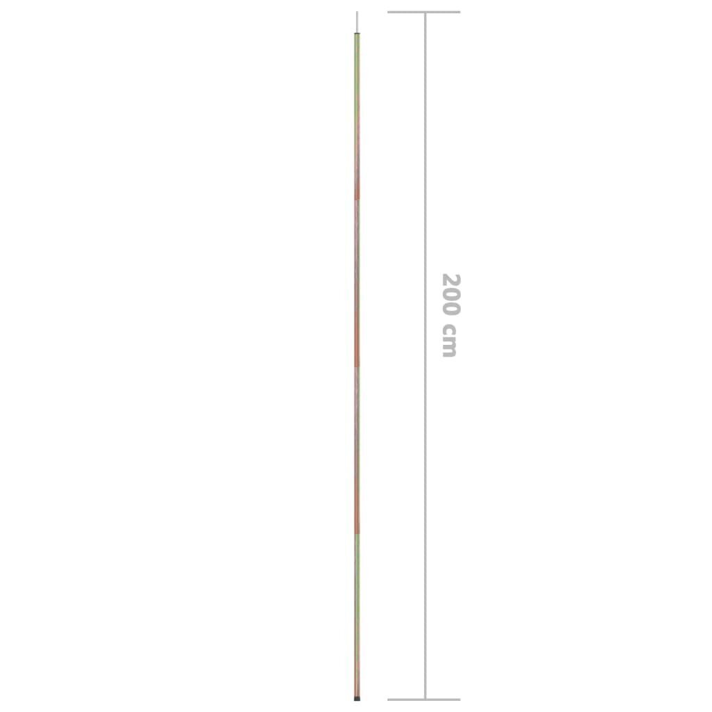 vidaXL päikesevarju post, 2 tk, 200cm, teras, kuldne цена и информация | Päikesevarjud, markiisid ja alused | kaup24.ee