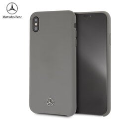 Mercedes MEHCI65SILGR Silikoonist kõva tagakaane ümbris Apple iPhone Xs Max Grey jaoks цена и информация | Чехлы для телефонов | kaup24.ee