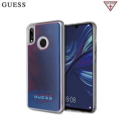 GUESS GUHCHPS19GLCR California Liquid back cover case glow in the Dark for Huawei P Smart (2019) / Honor 10 Lite Blue hind ja info | Telefoni kaaned, ümbrised | kaup24.ee