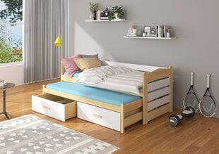 Детская кровать ADRK Furniture Tiarro, 80x180 см, светло-коричневая/белая цена и информация | Детские кровати | kaup24.ee