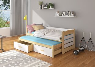 Lastevoodi Adrk Furniture Tiarro 90x200 cm, helepruun/valge цена и информация | Детские кровати | kaup24.ee