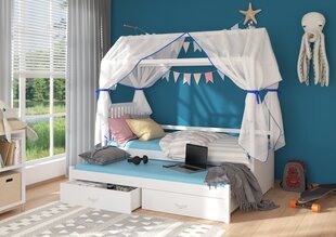 Voodi ADRK Furniture Jonasek 80x180cm, valge цена и информация | Детские кровати | kaup24.ee