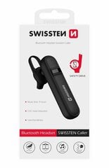 Swissten Caller Bluetooth 5.0 peakomplekt, Must цена и информация | Bluetooth гарнитура | kaup24.ee