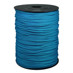 Веревка для вязания 4 мм. цвет ярко голубой(Нр. 34) 200 м. цена и информация | Принадлежности для вязания крючком | kaup24.ee