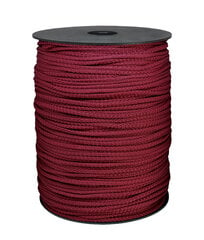 Веревка для вязания 4 мм. цвет темно вишневый(Нр. 126) 200 м. цена и информация | Принадлежности для вязания крючком | kaup24.ee