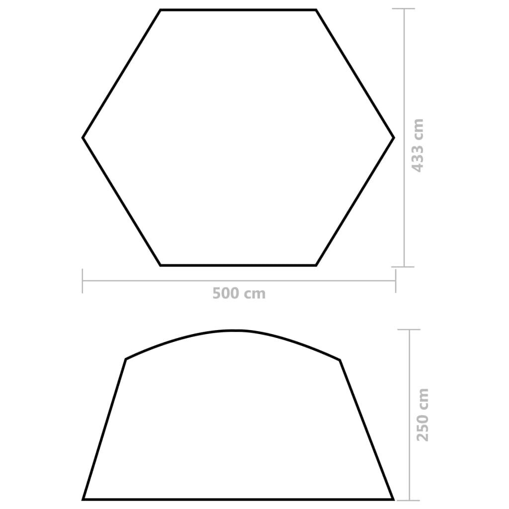 vidaXL Basseinitelk, kollane, 500x433x250cm, kangas hind ja info | Basseinitehnika | kaup24.ee